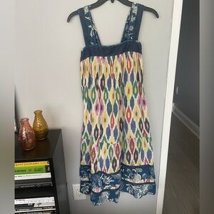 WARM Boho Sundress 100% Cotton Floral Vacationwear Women's XS